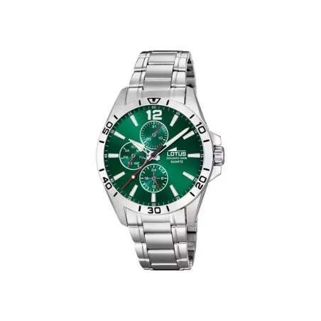Reloj Lotus Hombre Plateado y Verde Multifunción 18812/7