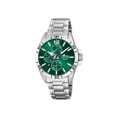 Reloj Lotus Hombre Plateado y Verde Multifunción 18812/7