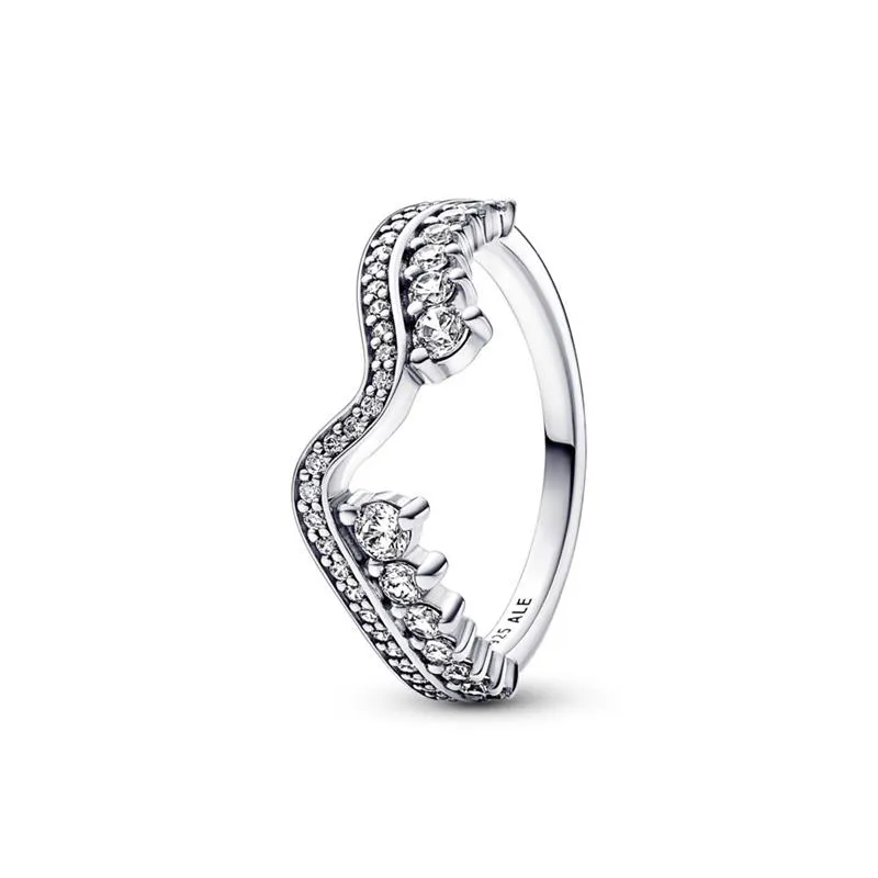 Anillo Pandora Ola Asimétrica Brillante 192543C01