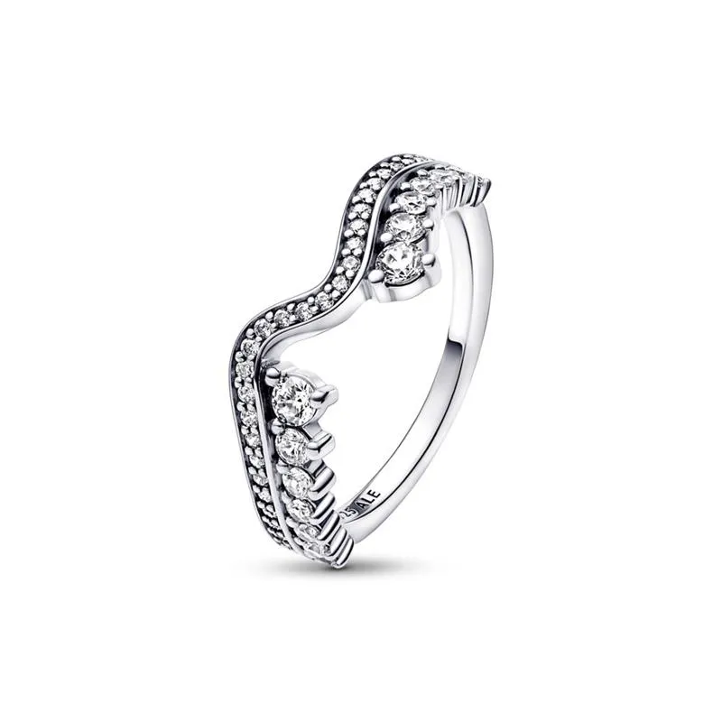 Anillo Pandora Ola Asimétrica Brillante 192543C01