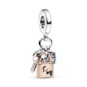 Charm Colgante Pandora Llave, Candado & Corazón 2 Tonos 782506C01