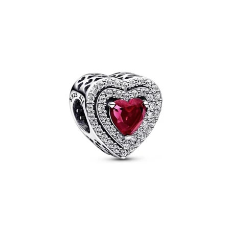 Charm Pandora Corazón Nivelado Rojo Brillante 799218C02
