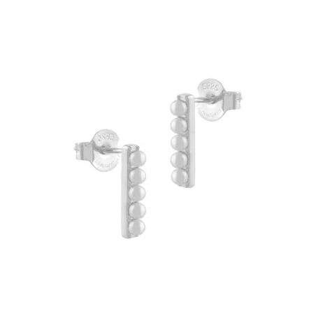 Pendientes Itemporality Signlas Barrita Plata y Perlas 2 Mm SEA-101-205-UU