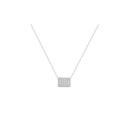 Gargantilla Itemporality Signals Colgante Cilíndrico Plata y Circonitas SNL-101-034-UU