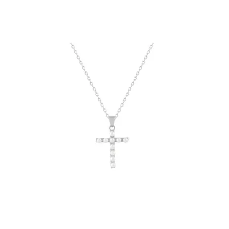 Gargantilla Itemporality Signals Cruz Plata y Perlas 2mm SNL-101-041-UU