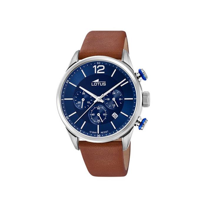 Reloj Lotus Chrono Hombre Azul y Marrón Cronógrafo 18689/1