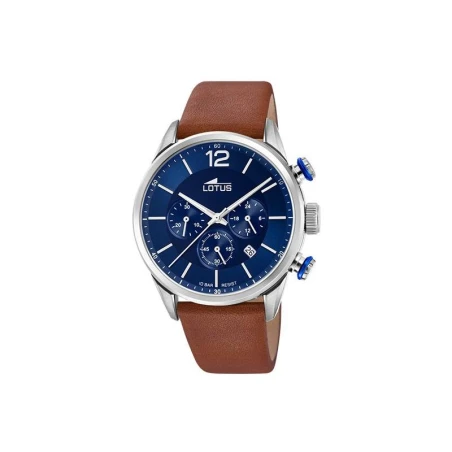 Reloj Lotus Chrono Hombre Azul y Marrón Cronógrafo 18689/1
