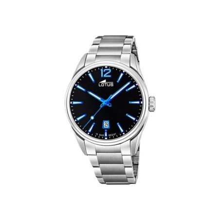 Reloj Lotus Chrono Hombre Plateado, Negro y Azul Analógico 18692/6