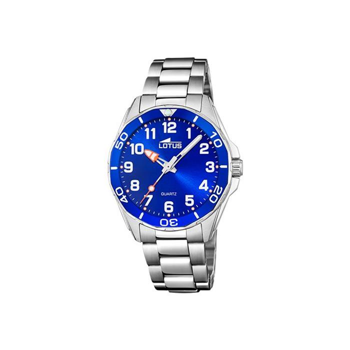 Reloj Lotus Junior Niño Plateado y Azul Analógico 18860/1
