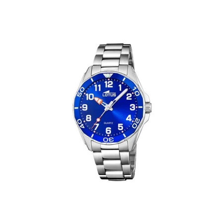 Reloj Lotus Junior Niño Plateado y Azul Analógico 18860/1