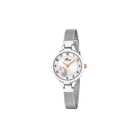 Reloj Lotus Junior Niña Plateado Unicornio Analógico 18862/2