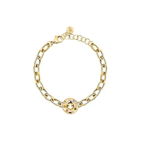 Pulsera Morellato Bagliori Acero Baño Oro y Cristales Multicolor SAVO13