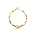 Pulsera Morellato Bagliori Acero Baño Oro y Cristales Multicolor SAVO13