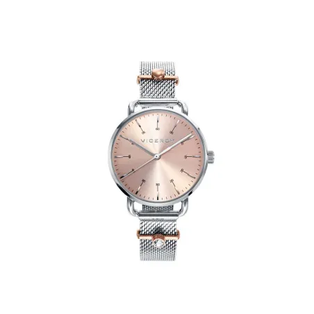 Reloj Viceroy Kiss Mujer Plateado y Rosado Analógico 42356-77