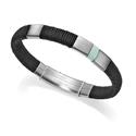 Pulsera Viceroy Fashion Heat Hombre Nylon Negro y Verde y Acero 6455P01010