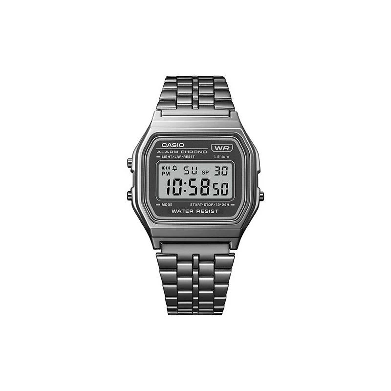 Reloj Casio Iconic Hombre Negro Cromado Digital A158WETB-1AEF