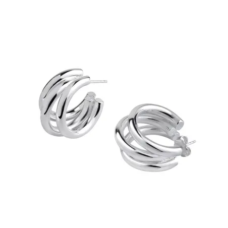 Pendientes Vidal&Vidal Triple Aro Baño Plata Q3008