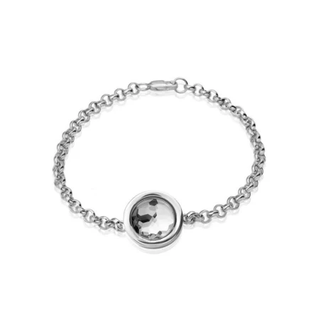 Pulsera Mi Moneda Plata y Cristal BRA-CAMS-01-19