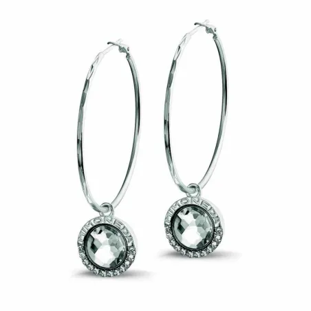 Pendientes Mi Moneda Aros 45 mm Plata y Cristal EAR-PIN-01-45