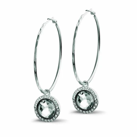 Pendientes Mi Moneda Aros 45 mm Plata y Cristal EAR-PIN-01-45