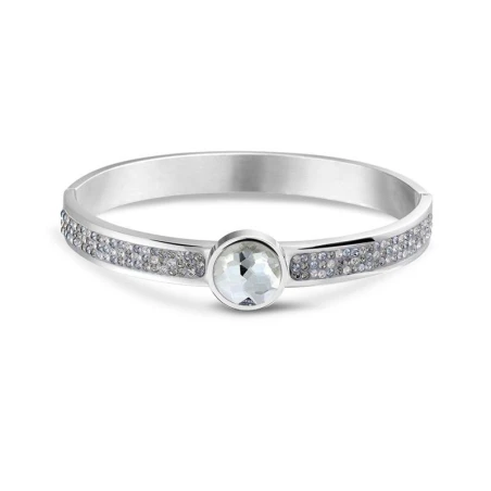 Pulsera Mi Moneda Baño Plata y Cristales Swarovski BRA-PIC-36-19