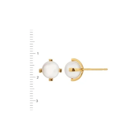 Pendientes FMF-Oro Oro Amarillo y Perlas 1-12661-0-1