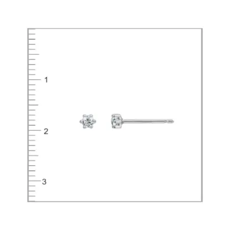Pendientes FMF-Oro Niña Oro Blanco y Circonita 1-12392-1-1