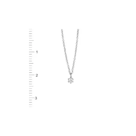Gargantilla FMF-Oro Oro Blanco y Circonita 1-90142-1-9
