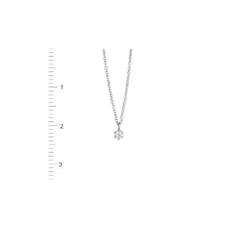 Gargantilla FMF-Oro Oro Blanco y Circonita 1-90142-1-9