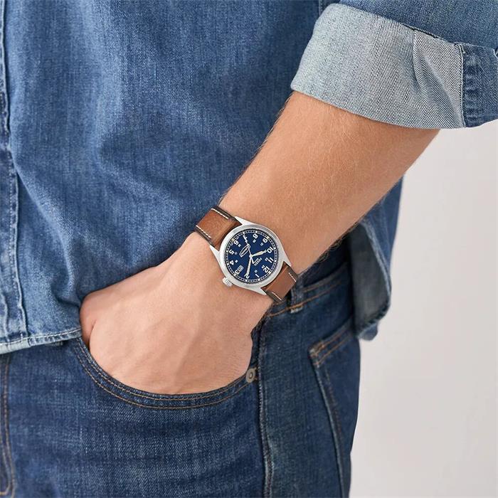 Reloj Fossil Defender Marrón y Azul Analógico Solar FS5975