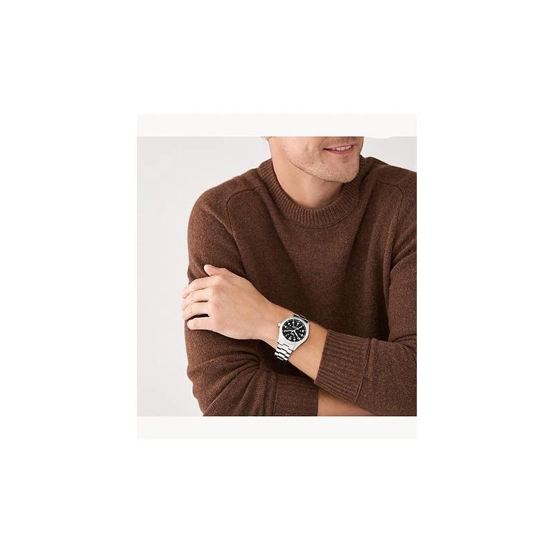 Reloj Fossil Defender Plateado y Negro Analógico FS5976