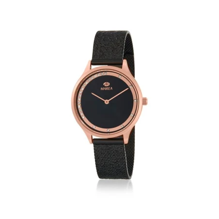 Reloj Marea Mujer Acero Inoxidable Negro y Rosado Analógico B41334/4