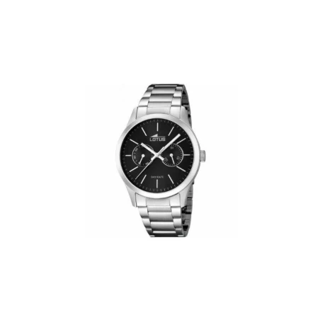 Reloj Lotus Minimalist Hombre Plateado y Negro Multifunción 15954/3