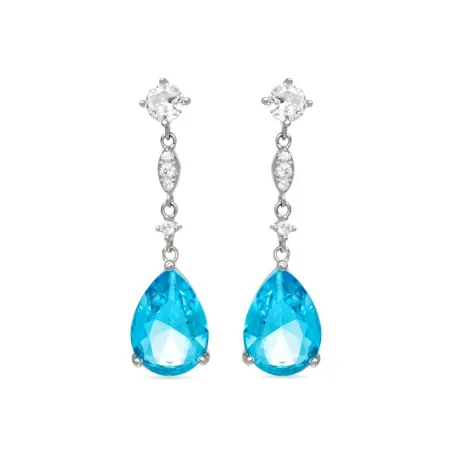 Pendientes Luxenter Thani Plata Baño Rodio y Circonitas EV1310300