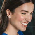 Conjunto Colgante +  Pendientes Plata Forma De Lágrima Con Circonita Blanca SPK-101-001-UU