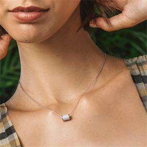 Gargantilla Itemporality Signals Colgante Cilíndrico Plata y Circonitas SNL-101-034-UU 2