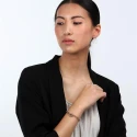 Pulsera Morellato Bagliori Acero Baño Oro y Cristales Multicolor SAVO13