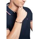 Pulsera Tommy Hilfiger Hombre Cuero Negro Trenzado y Acero Inoxidable 2790458