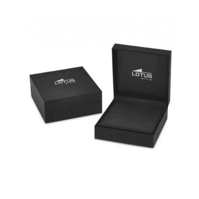 Collar Lotus Style Me In Black Acero Hombre LS1937-1/1