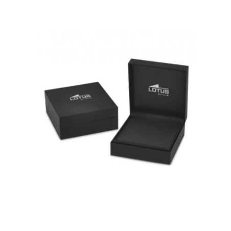 Pendientes Lotus Style Hombre Acero y Circonita Negra LS2166-4/2