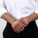 Pulsera Maserati Hombre Acero Inoxidable gris y rosado JM222AVD03