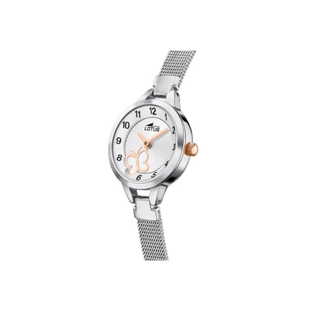 Reloj Lotus Junior Niña Plateado Mariposa Analógico 18862/1