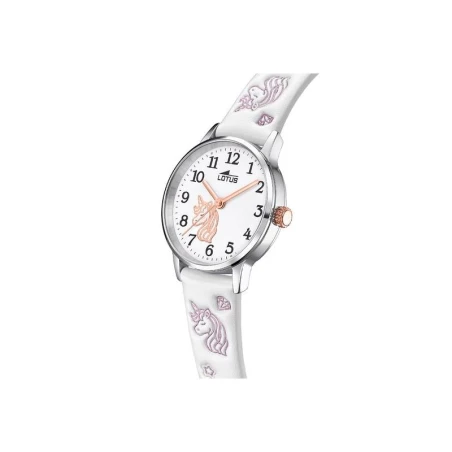 Reloj Lotus Junior Niña Blanco Unicornio Analógico 18865/1