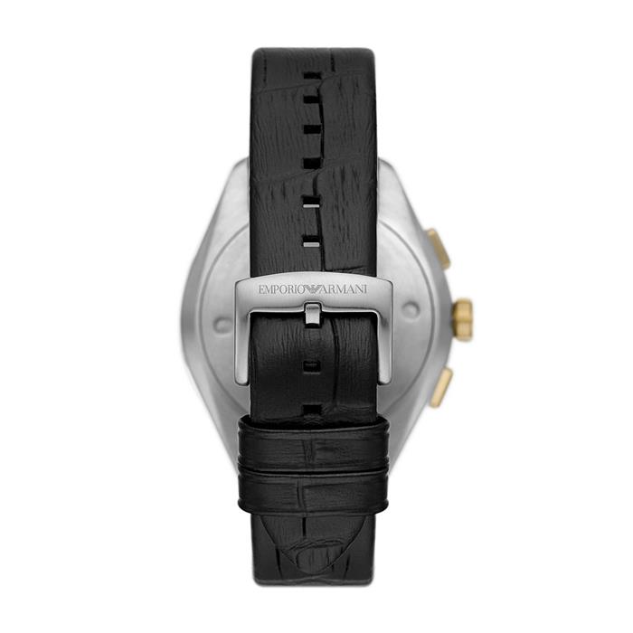 Reloj Emporio Armani Claudio Hombre Negro, Plateado y Dorado Cronógrafo AR11498