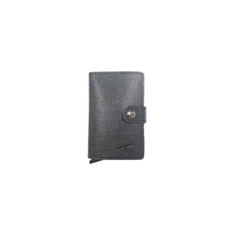 Tarjetero Piel Grabada Negro Hombre 222-103NE