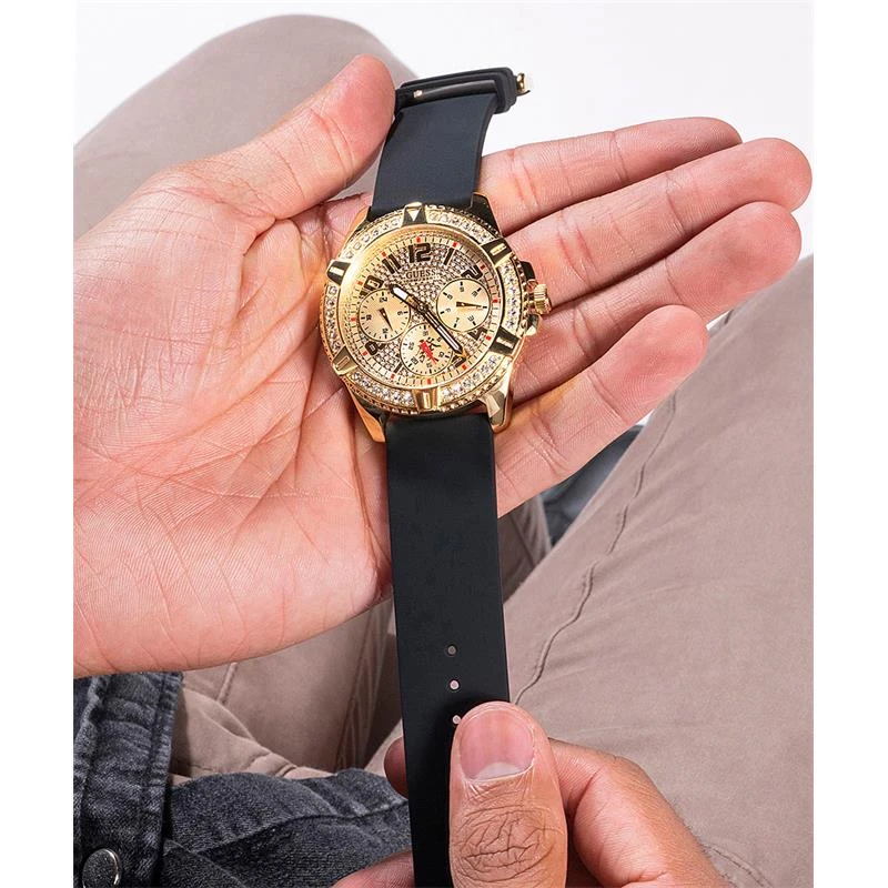 Reloj Guess Frontier Hombre Multifunción Negro y Dorado GW0379G2