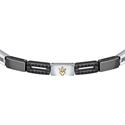 Pulsera Maserati Hombre Acero Inoxidable y Cerámica Plateado y Negro JM223ATZ22