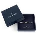 Pulsera Maserati Hombre Acero Inoxidable y Cerámica Plateado y Negro JM223ATZ22