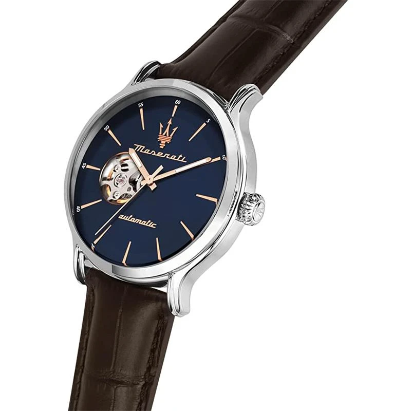Reloj Maserati Epoca Hombre Negro, Plateado y Azul Automático R8821118010