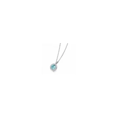 Gargantilla Le Carré Ocean Oro blanco 18Kt, Topacio Azul y Diamantes GD114OB.00